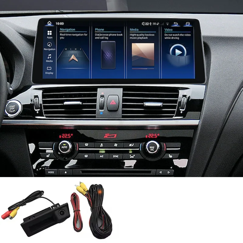 

12.8" 2400x900 HD Android 15 Car Multimedia Touch Screen for BMW X3 F25/X4 F26 CIC NBT Wireless CarPlay Android Auto System