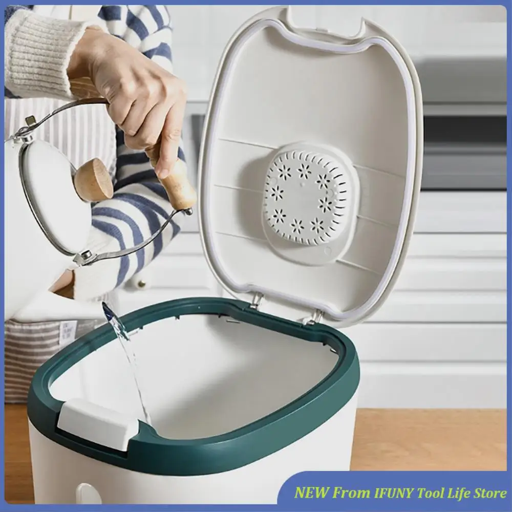 

5Kg Rice Bucket Sealed Rice Dispenser Insect Moisture Proof Sealed Rice Storage Container Grain Storage Box New