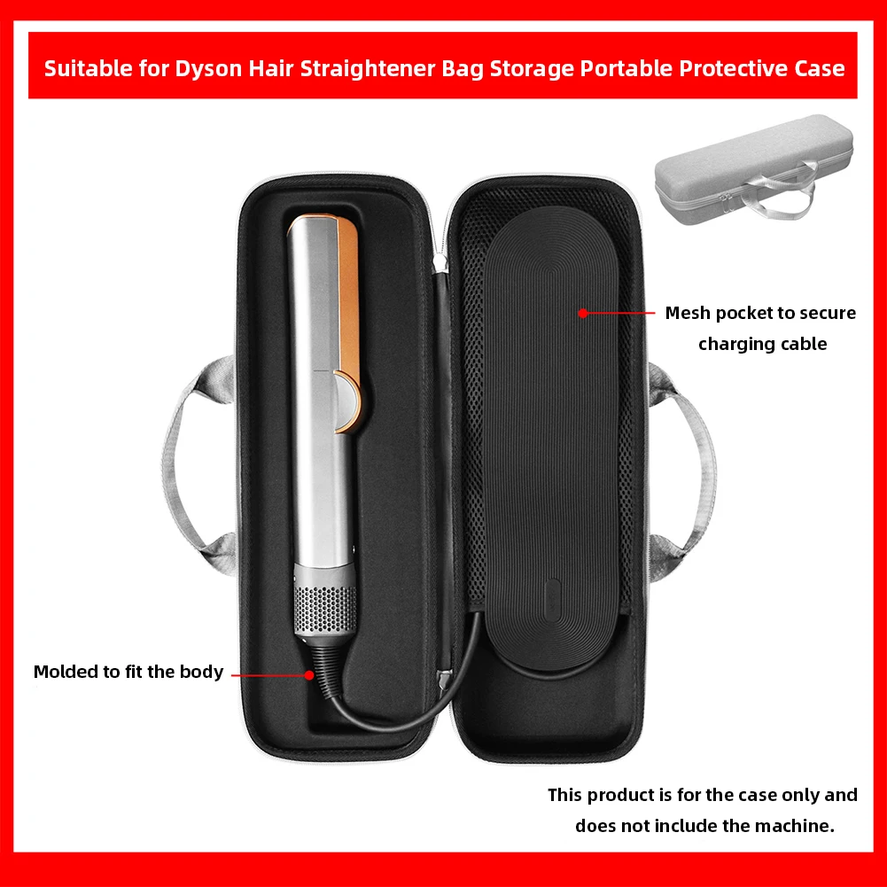 EVA Travel Case Anti-Scratch Protective Storage Case Anti-Drop Travel Carrying Bag for Dyson Airstrait HT01 Hair Straightener