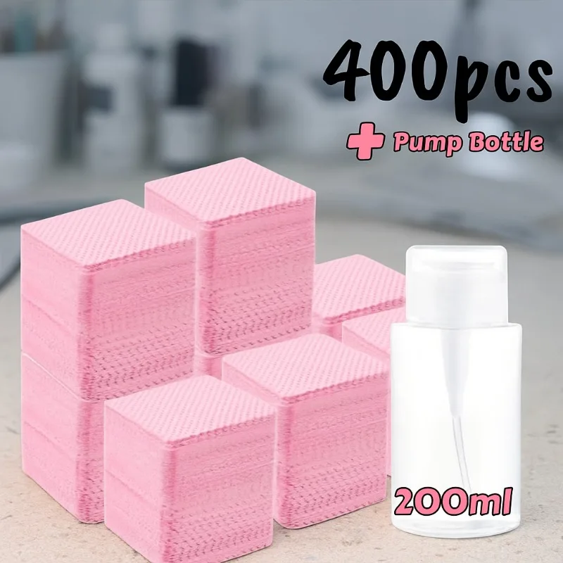 400 個糸くずの出ないネイルワイプジェルクレンジングティッシュアルミフリーマニキュアリムーバーパッド NaiArt 美容クリーニングケアツール