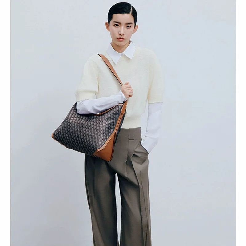 DISSONA Toasttasche aus pflanzlich gegerbtem Rindsleder, Unterarm-Hobo-Tasche, Boston-Einkaufstasche, neu