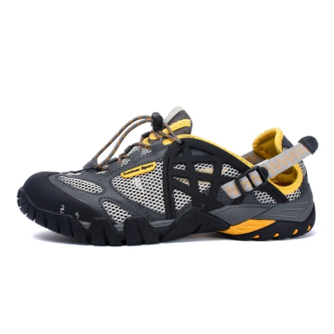 Hikeup homens ao ar livre sapatos de água mulher caminhadas sapatos de secagem rápida interferência rápida respirável antiderrapante sola de borracha pu sapato de caminhada