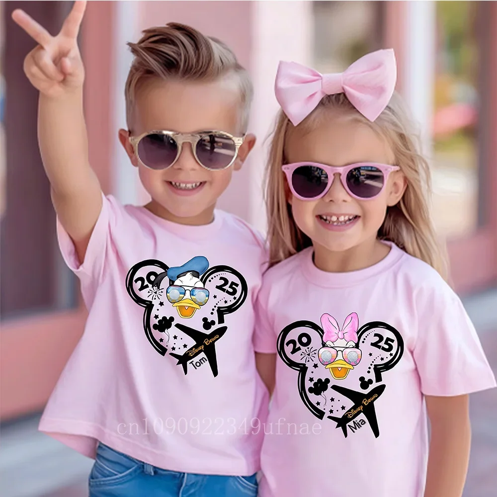 

Disney Journey Plane T-Shirt Disney Family Travel Shirt Disney Kids Teen Shirt Daisy Duck and Donald Duck Plane D358