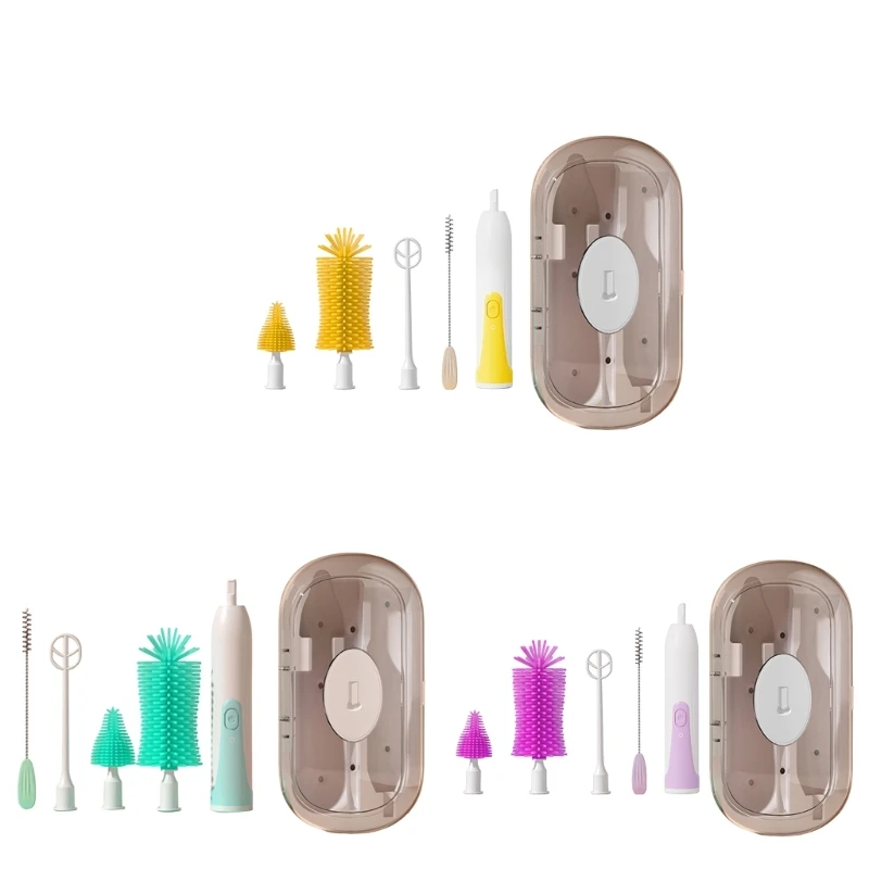 

N80C Электрический очиститель бутылочек для кормления, простой инструмент для очистки с коробкой-органайзером для дома