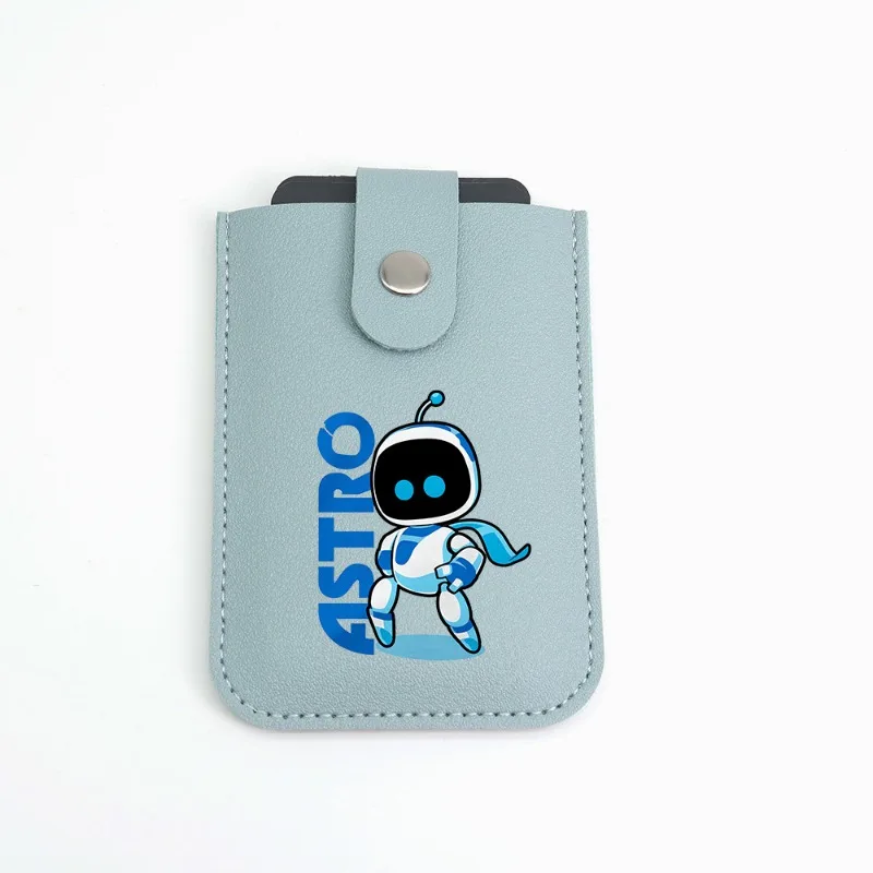 Astro Bot Leather Cute Cartoon Anime Printing Women Man Bank Card Storage Portable Fashion Light ID Cards Birthday Gifts Unisex