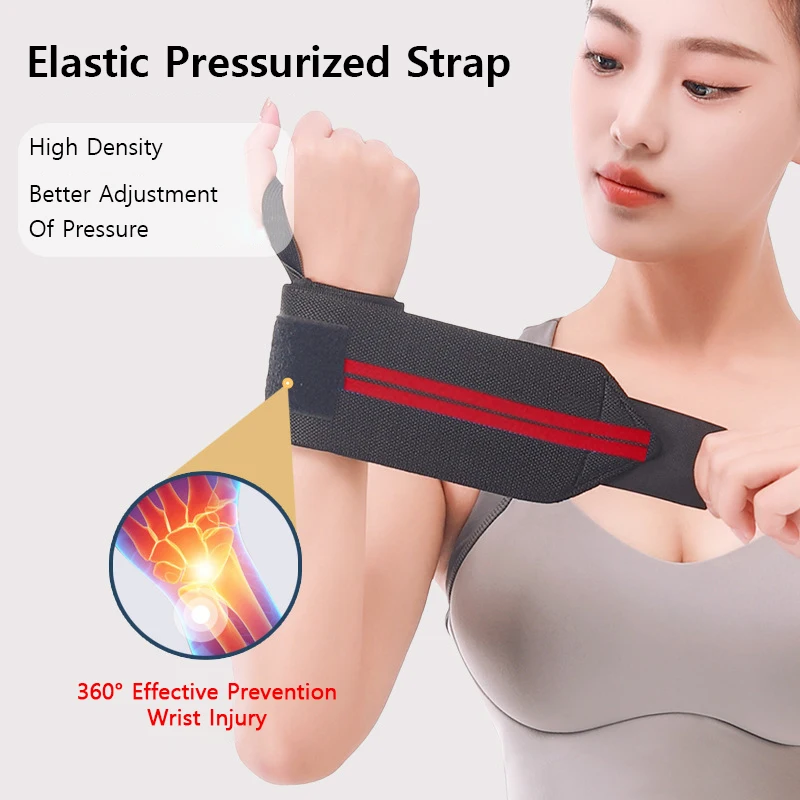 1 Pair Bandage Weight Lifting Strap Fitness Gym Sports Wrist Wrap Hand Support Heavy Duty Thumb Loop Wrap for Strength Training