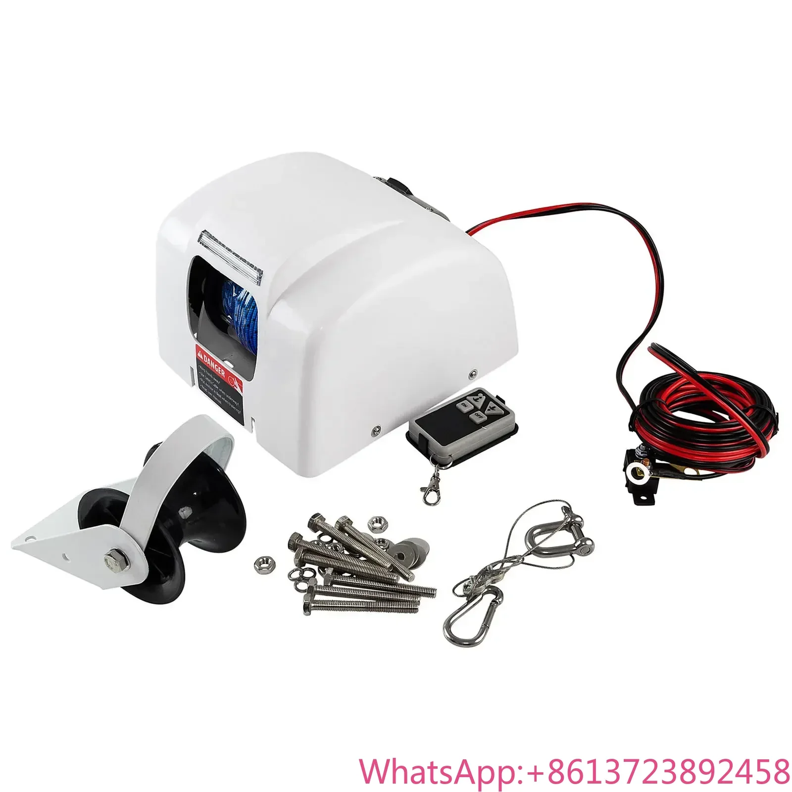 

45LBS Electric Anchor Winch Saltwater Rope 12V with Wireless Remote Control Up To 20Kg