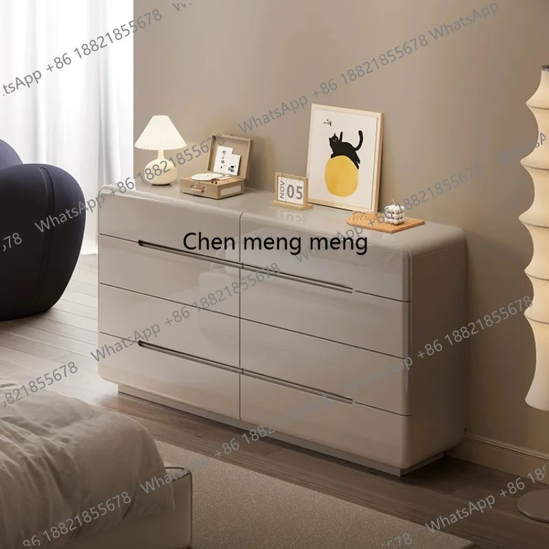 

Italian eight-bucket cabinet, bedroom storage, champagne gray, Nordic living room, light luxury drawer cabinet