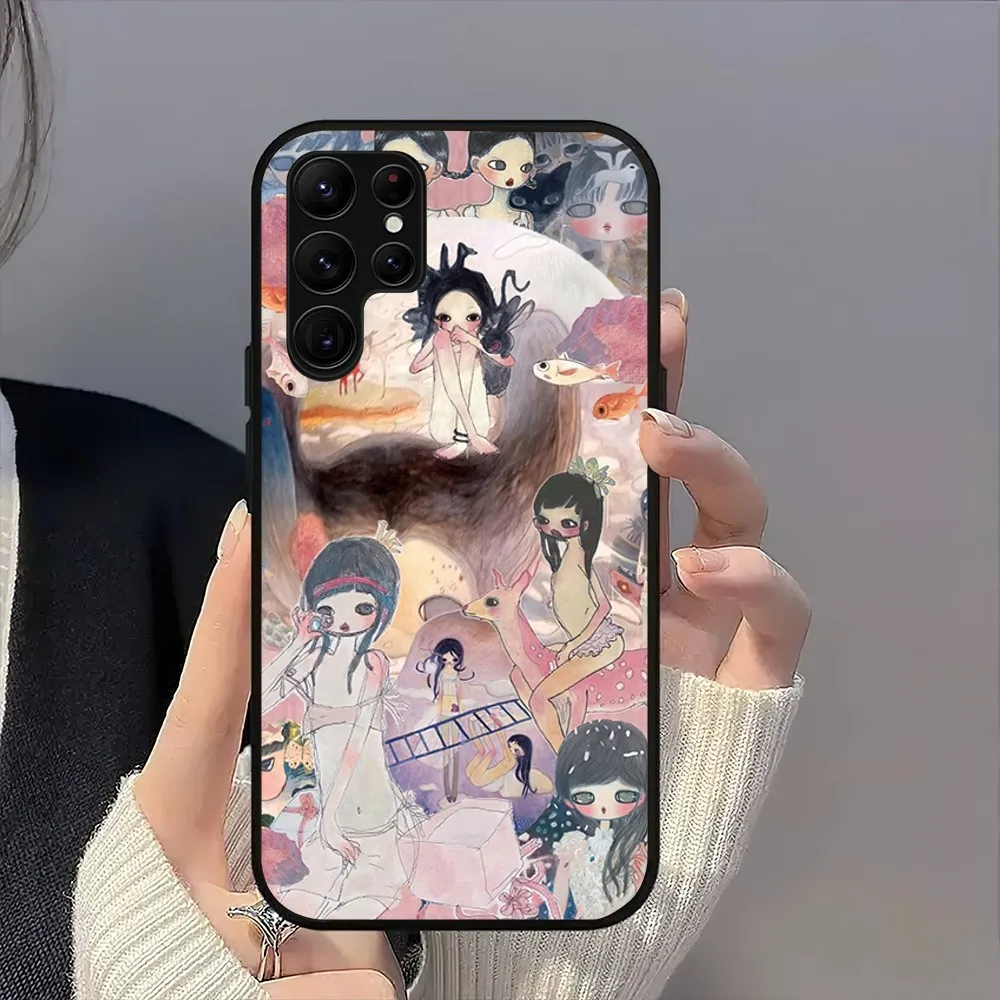 Art Aya Takano Cute Girl Phone Case For Samsung Galaxy A53 A52 A71 A73 A70 A72 A91 A80 S Shell