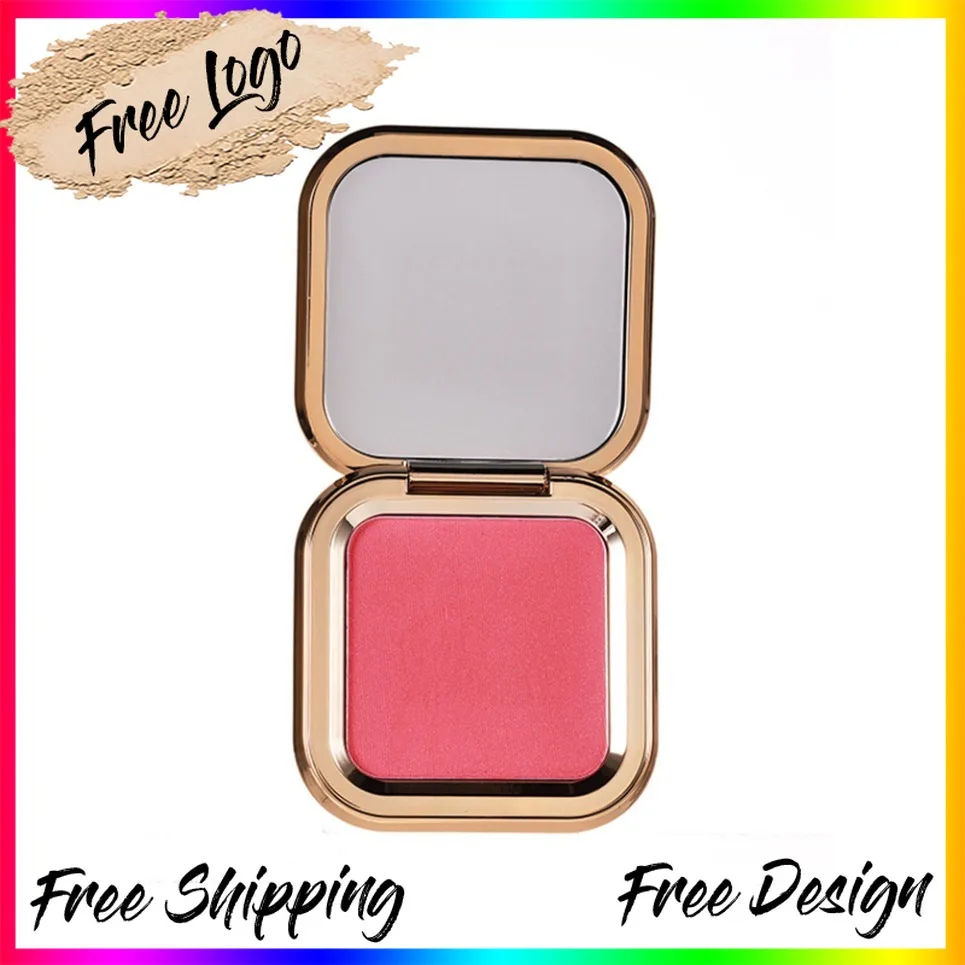 Private Label Blush Palette Matte Natural Powder ความงามฟรีโหดร้ายสําหรับผู้หญิง Blusher มังสวิรัติแต่งหน้าโลโก้ที่กําหนดเองขายส่ง