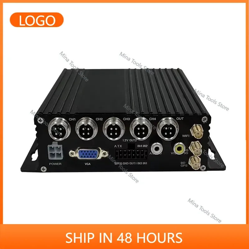 4-Channel 1080P H.264 1TB Weatherproof Mobile DVR Driving Recorder 4G WIFI Bus Car Truck Security Fleet