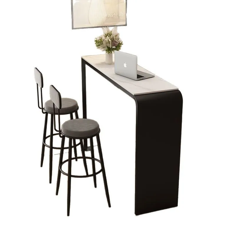 

Bar table household simple rock slab high living room sofa balcony partition bar combination