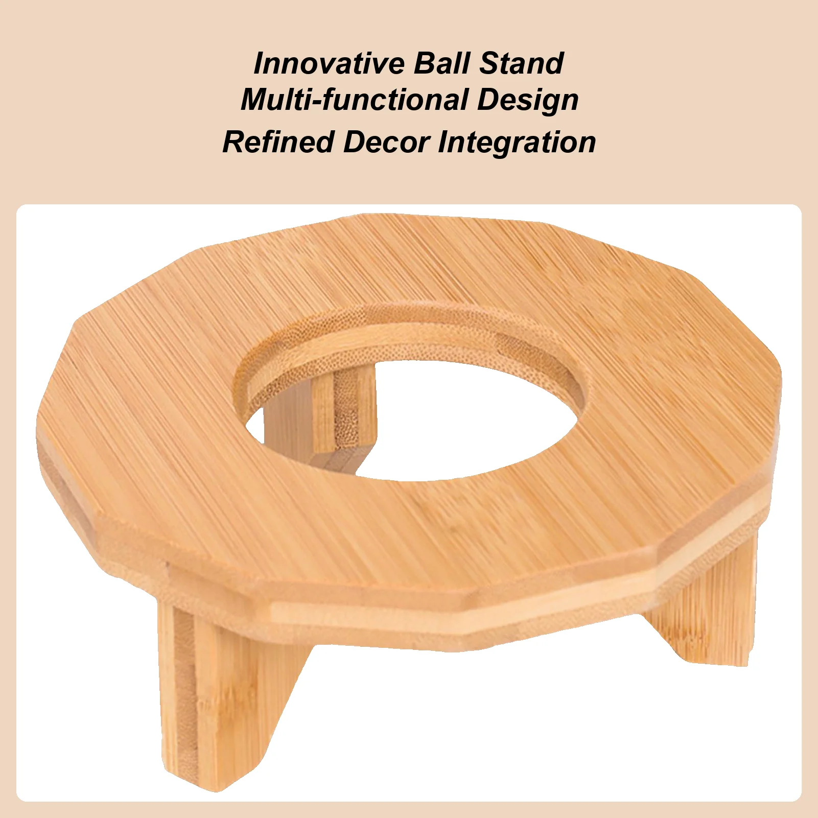 ลูกฟุตบอลขาตั้งไม้ผู้ถือฟุตบอล Vintage กีฬาตกแต่งสําหรับบาสเกตบอลฟุตบอลฟุตบอลวอลเลย์บอลโบว์ลิ่ง