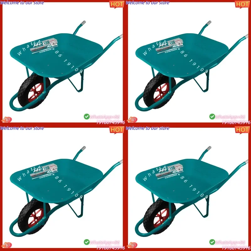 2026 JCTOP Metal Tray Plastic Pneumatic PU Foam Rubber Air Wheel Barrow Construction 150KG Carretilla Concrete Usa