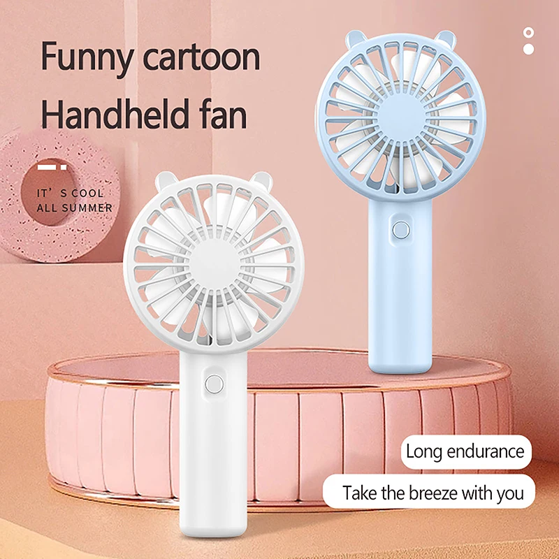 

1PC Portable Handheld Fan Mini USB Rechargeable Desk Small Cooling Fan USB Rechargeable Mute Cooler Handheld Fan