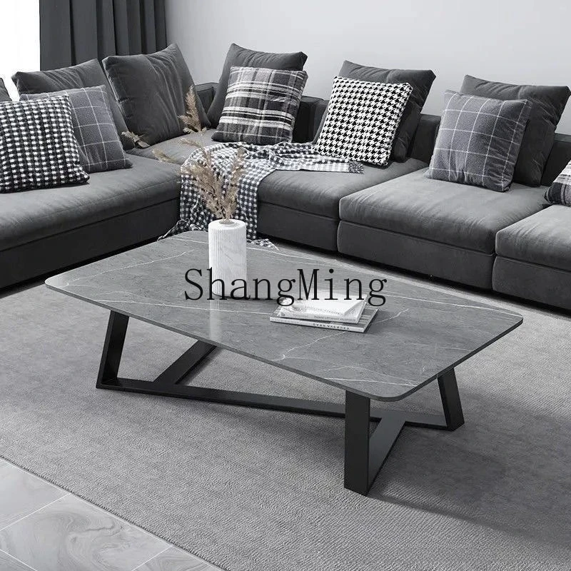 

FG living room household light luxury rock slab coffee table modern small apartment table simple tea tea table