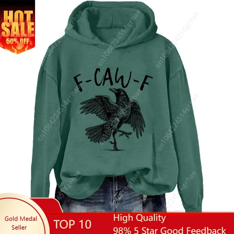 

Fcawf Crow Sweatshirt F-Caw-F Crow Shirt Black Bird Halloween Sweatshirt