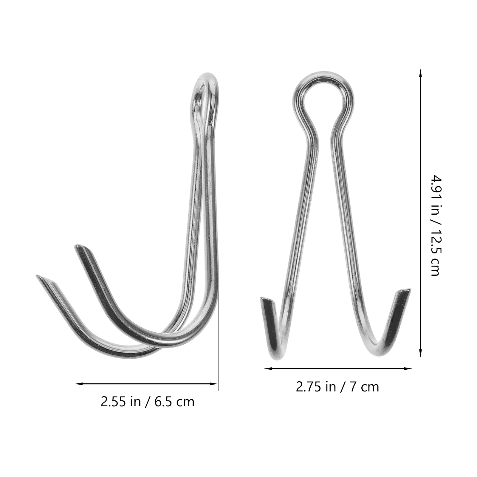 Double Headed Stainless Steel Diving Hook for Scuba Reef Anchoring Portable Underwater Tool for Strong Currents Diving Hook