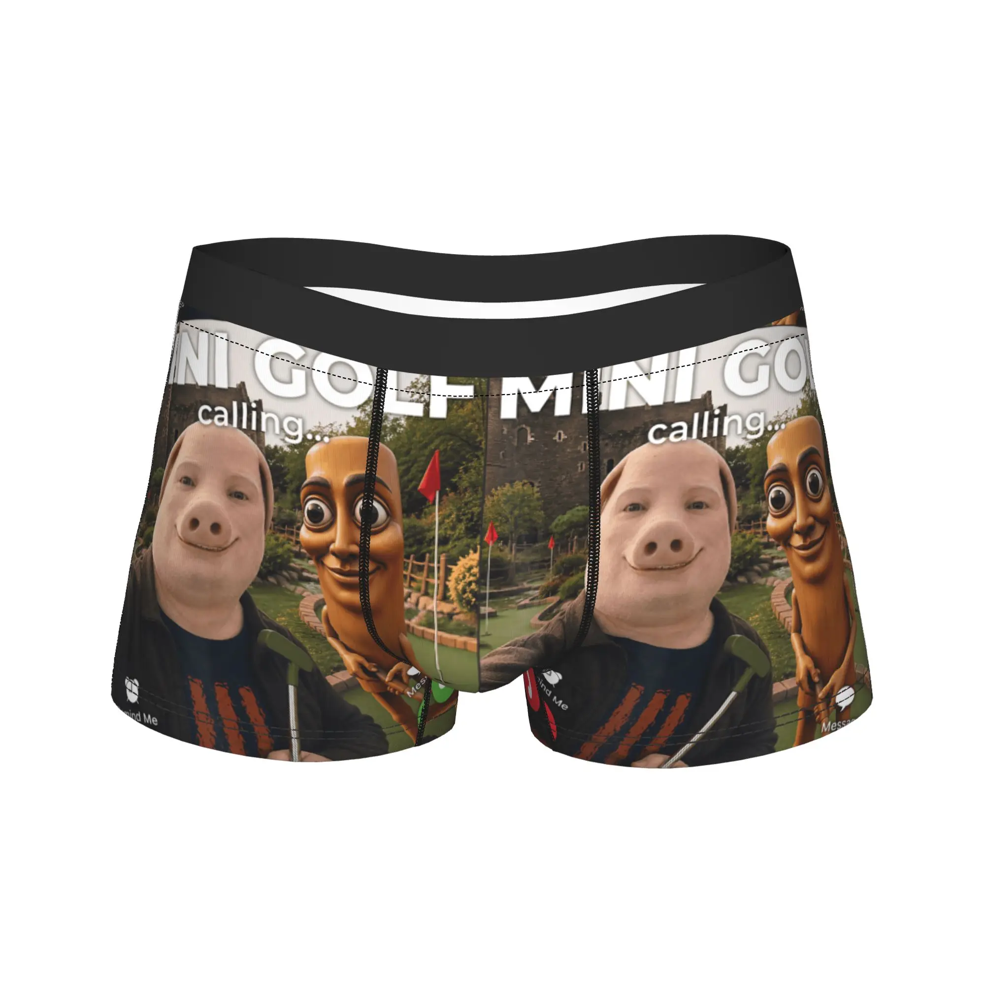 Golfer Funny Meme Mini Golf Brainrot Friends John Pork Sahur Shorts Briefs Underwear Trenky Males Comfortable Boxer Shorts