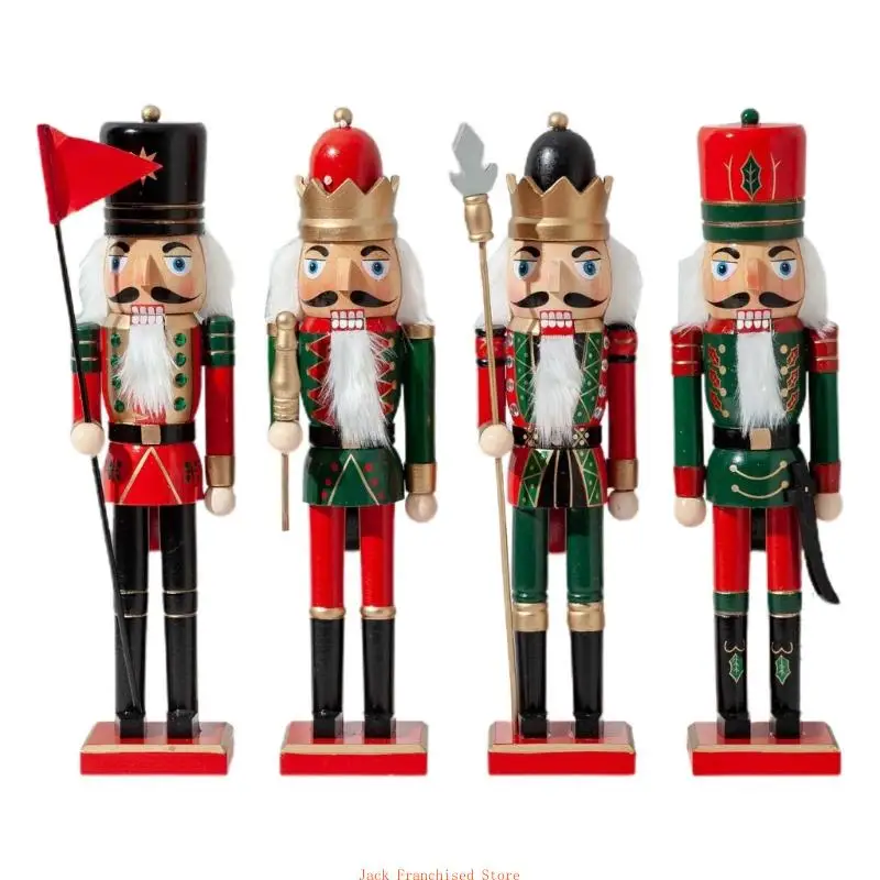 

38cm Bearer Nutcracker King Soldier Wooden Figurine Toy Christmas Decor