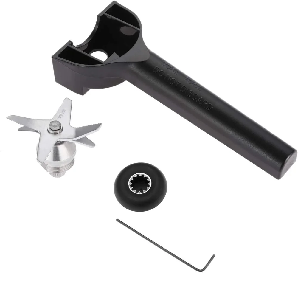 6 Blade Ice Blade Assembly with Wrench, Drive Socket, Removal Tool for Vitamix 5200 6300 5000 Series Blender for 64oz 48oz 32oz