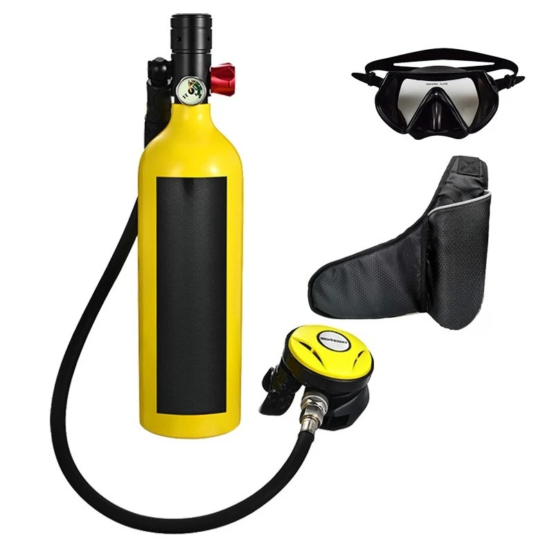 

Outdoor leisure portable diving breathing apparatus adult style scuba equipment oxygen cylinder 1L capacity