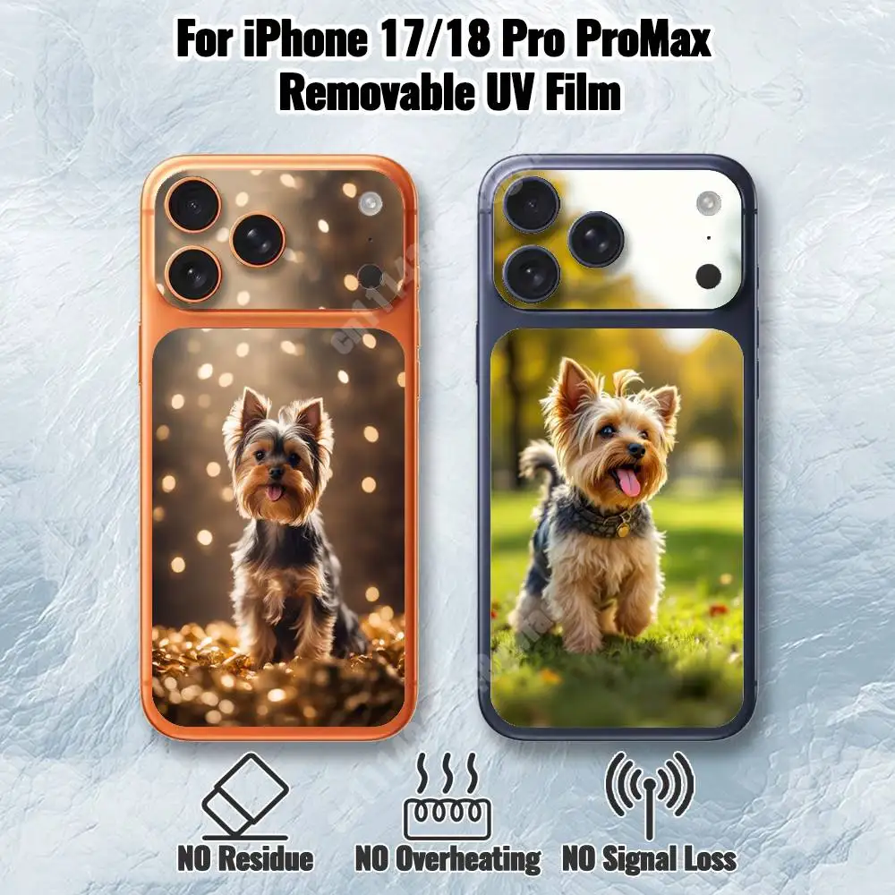 Yorkshire Terrier Dog Removable UV Film for iPhone 17 Pro 18 ProMax Protective Sticker