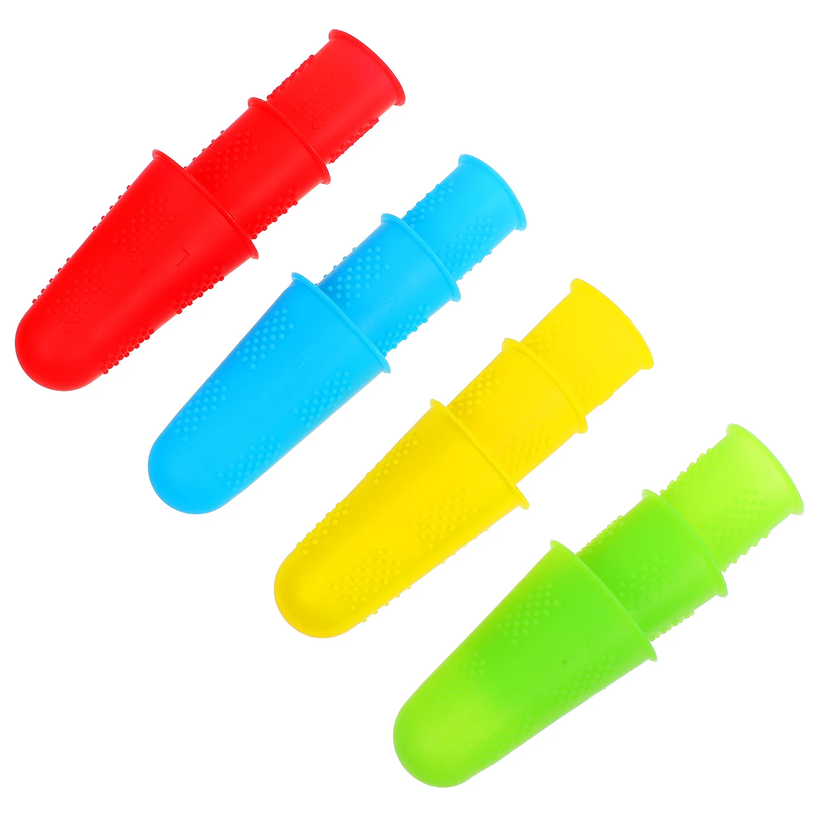 

12pcs Silicone Cots Heat Resistant Non Slip Finger Tip Protectors For Kitchen Cooking Craft Work Reusable Protective Finger