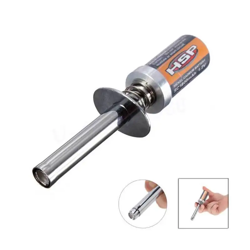 RC 1.2 V 1800mah/3600mah Glow Plug Starter Igniter HSP 80101 Rechargeable For Gas Nitro Engine Power 1/10 1/8 RC Car Repair