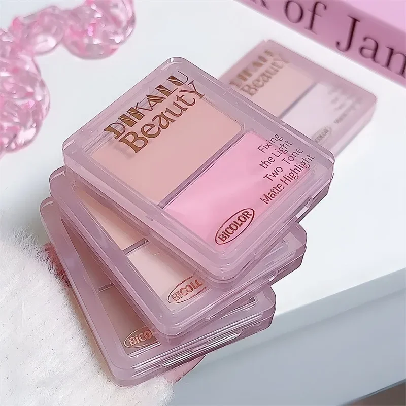 تسليط الضوء على لوحة مسحوق الكنتوري لونين المخفي الوجه سطع الاسمنت الرمادي ثلاثي الأبعاد الأنف الظل برونزي ماكياج