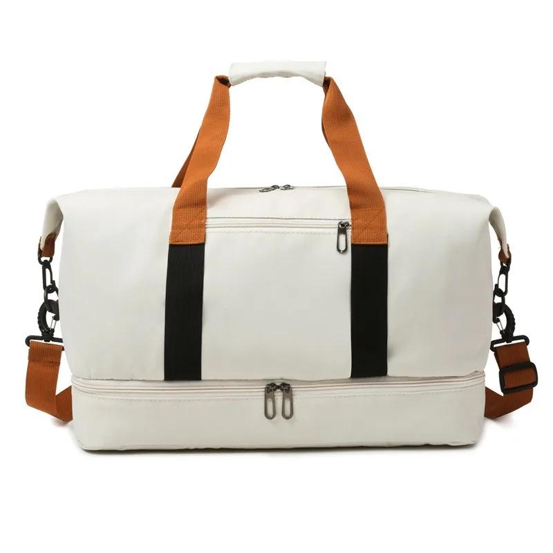 Men's Expandable Travel Duffel Bag Large Capacity Gym Tote with Shoe Compartment Waterproof Weekender Overnight Holdall