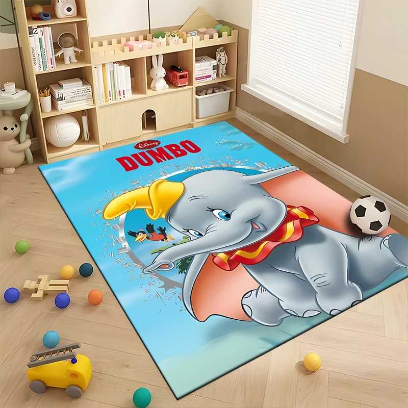 Disne Dumbo Carpet Yoga Living Room Room Decor Children's Crawling Mat Doormat Living Room Area Rug Game Area Washroom Floor Mat