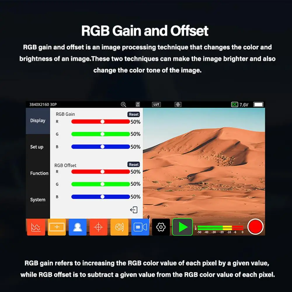 SHIMBOL MEMORY I 5.5 بوصة 2000nits 4K HDR شاشة تعمل باللمس شاشة LUT ثلاثية الأبعاد لكاميرا DSLR / شاشة تسجيل الفيديو Mp4