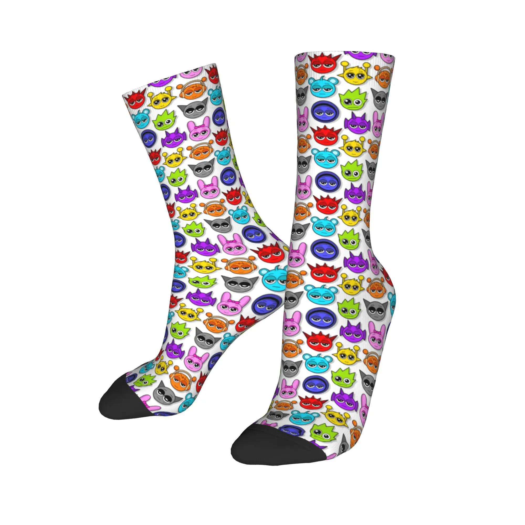 

Зимние теплые модные мужские и женские носки с героями мультфильмов Sprunki, нескользящие носки для скейтборда