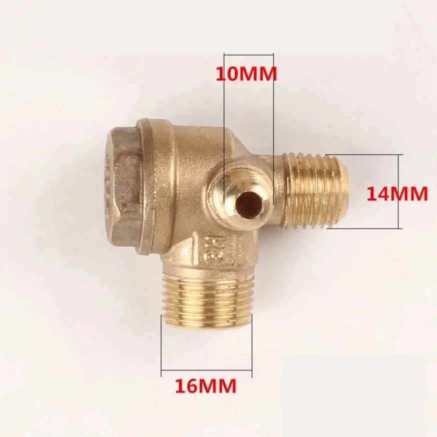 3-Way Unidirectional Check Valve Connect Pipe Fittings Cast Iron High Quality Air Compressor Replacement Check Valve 1x