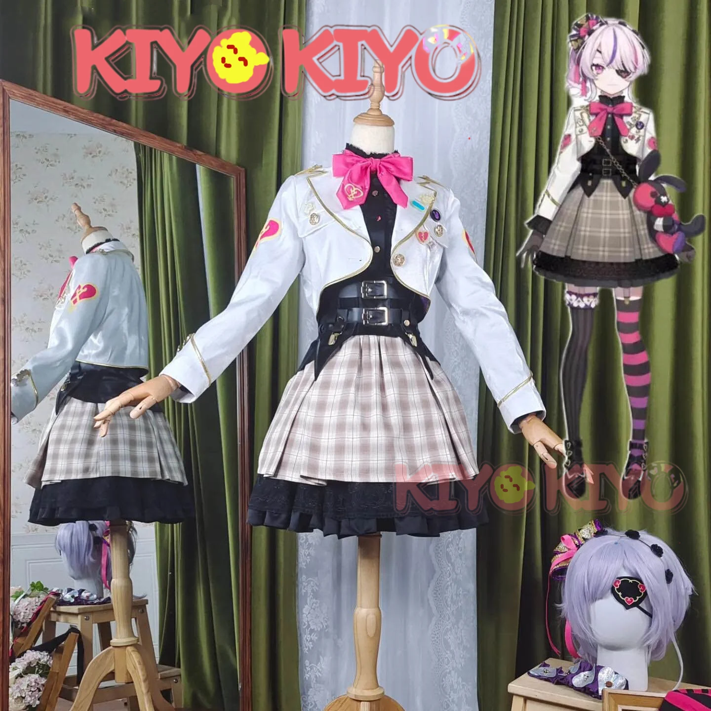 KIYO-KIYO Vtuber Iluna Maria Marionette cosplay costume uniform Anime Halloween Costumes women