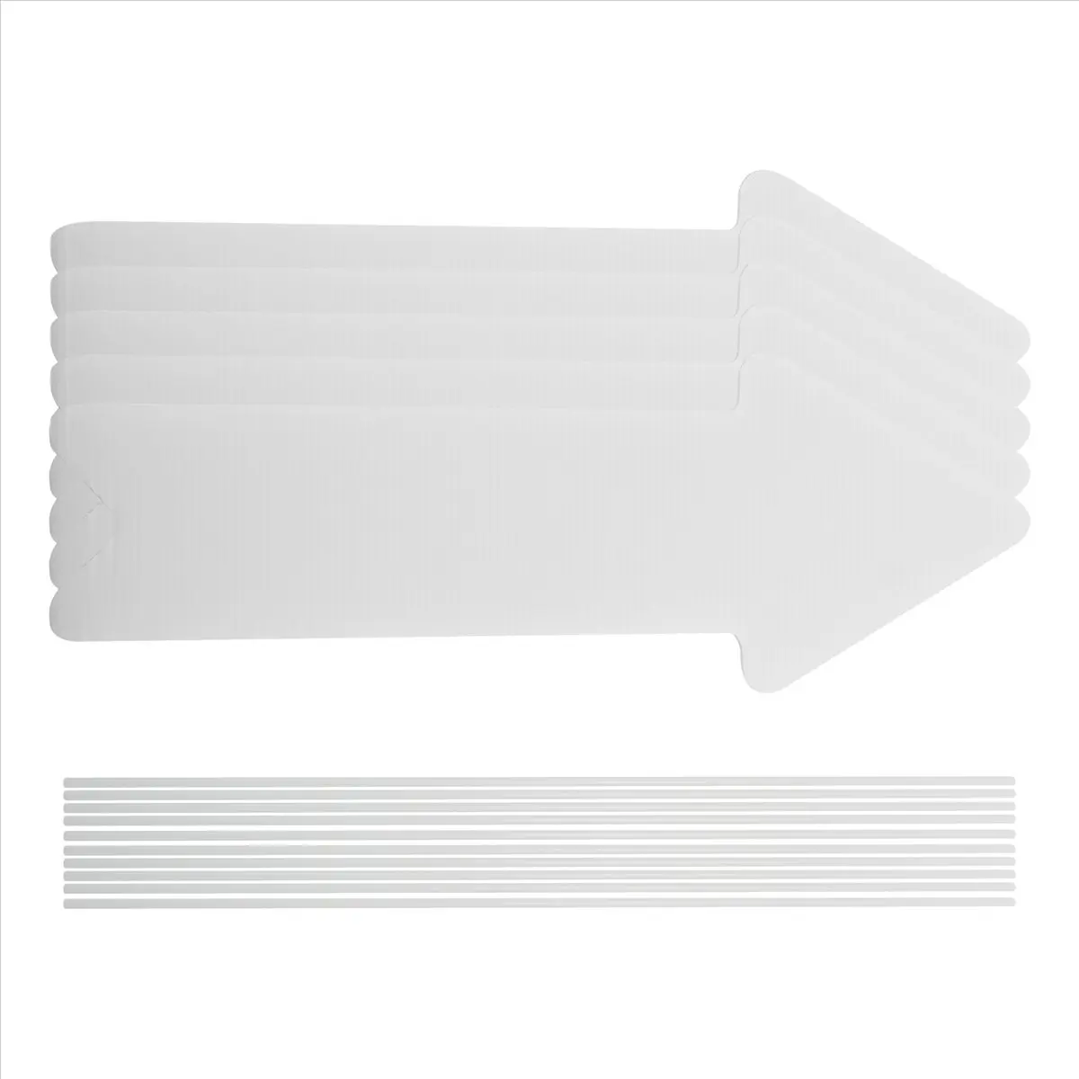A56K Blank Yard Signs with Stakes, 5 Pack 17 x 6 Inches White Blank Wedding Directional Yard Signs, Yard Signs