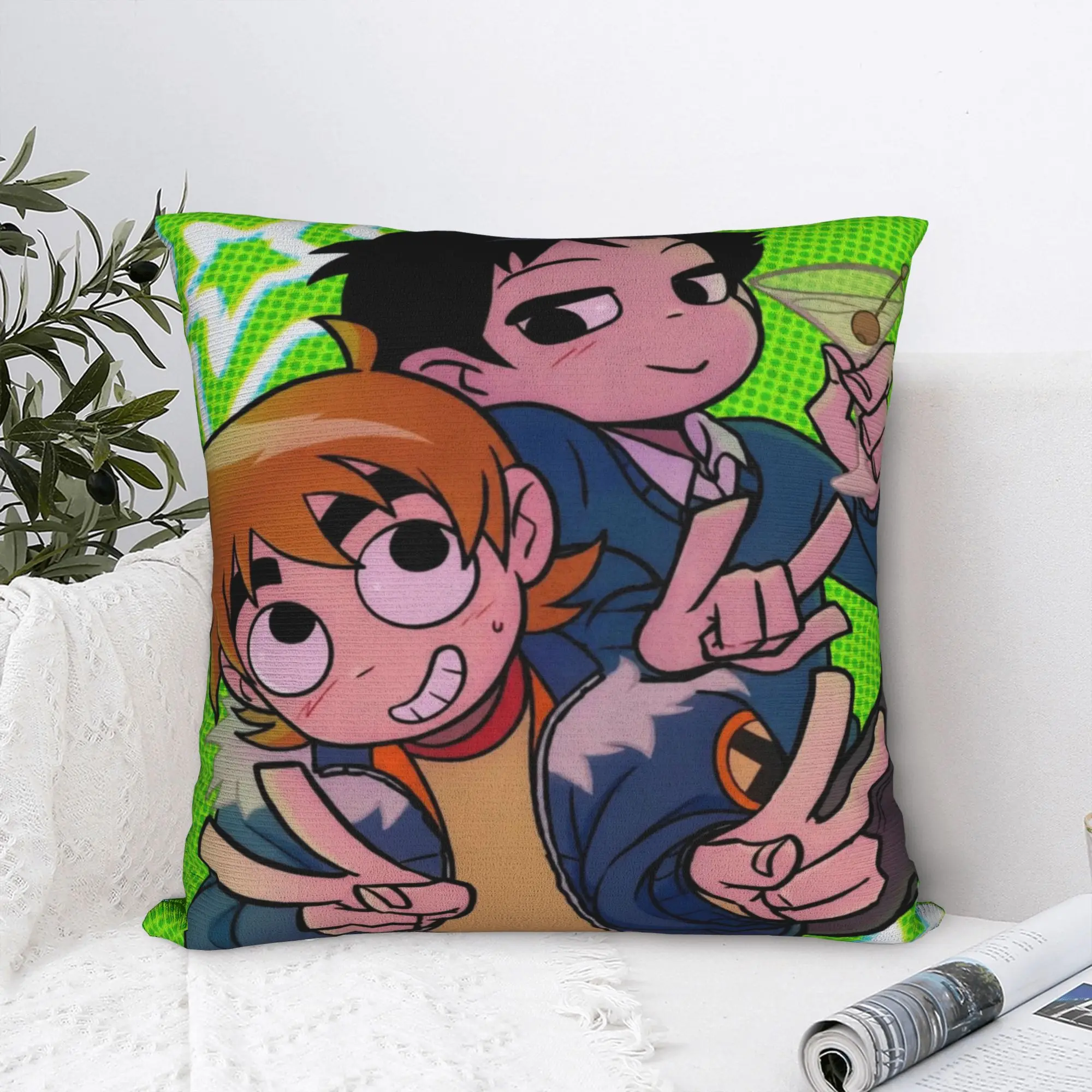 Scott Pilgrim vs. the World Pillowcases Merch Printing Cushion Cover  Pillow Covers Home Decoration Square Multiple Sizes