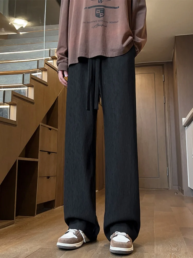 

Американские повседневные брюки в стиле High Street для подростков: однотонные, спортивные, свободного кроя, прямые штанины, дышащие, комфортные