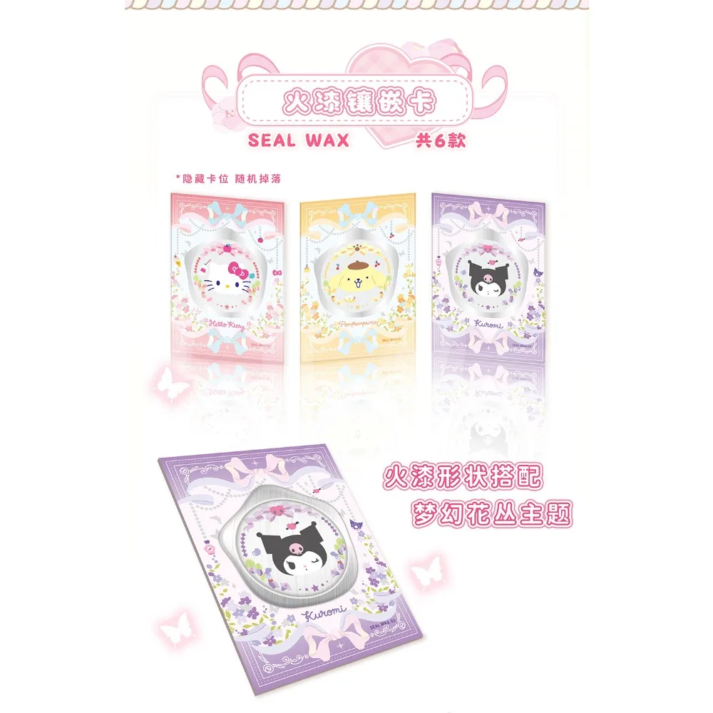 KABAO Genuine Sanrio Collection Card Dreamy Flower Blossom Theme Tear Pull Polaroid Card Child's Favorite Healing Cartoon Gift