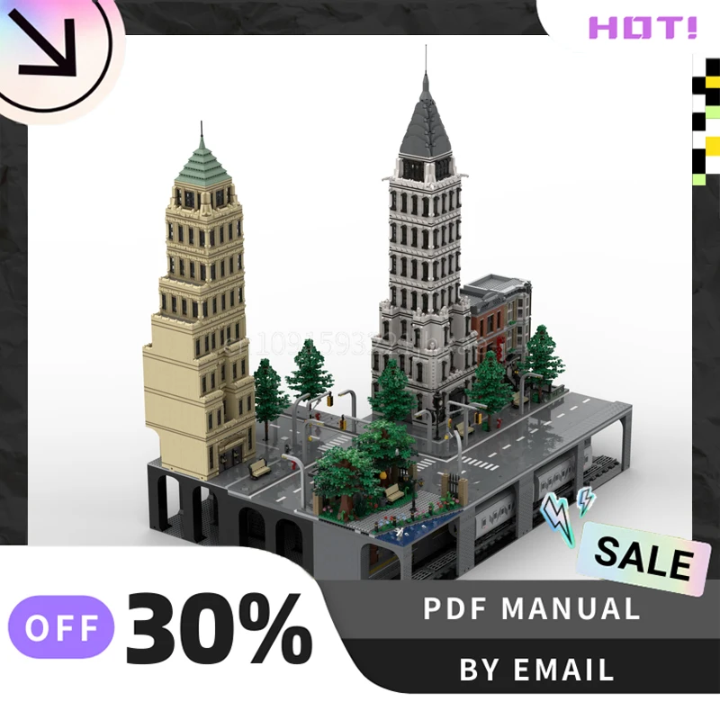

[29309PCS] Customized MOC New York Building Creative Building Blocks Set STEM Toys DIY Construction Model Kit Birthday Gifts