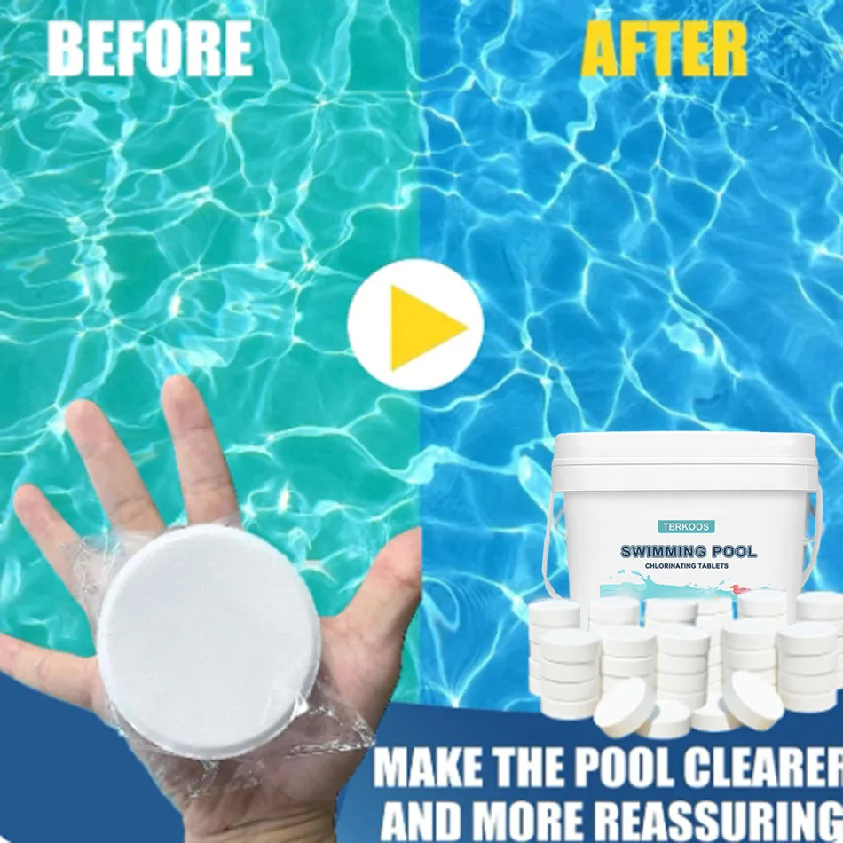 10LB Swimming pool care 3-inch super chlorine tablets, swimming pool chlorination purification