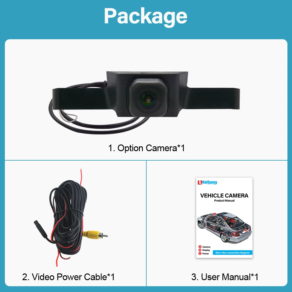 HaiSunny HD AHD 1080P Car Front View Camera For Toyota RAV4 XA50 2020 2021 Grille Positive Image Night Vision 170° Fisheye