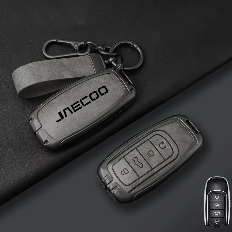 Zinklegierung Leder Autoschlüssel-Hülle Schlüsselanhänger für Chery Jaecoo 5 7 9 J7 J5 Phev 2025 2026 2024 Auto-Innenausstattung Zubehör – Detail 6