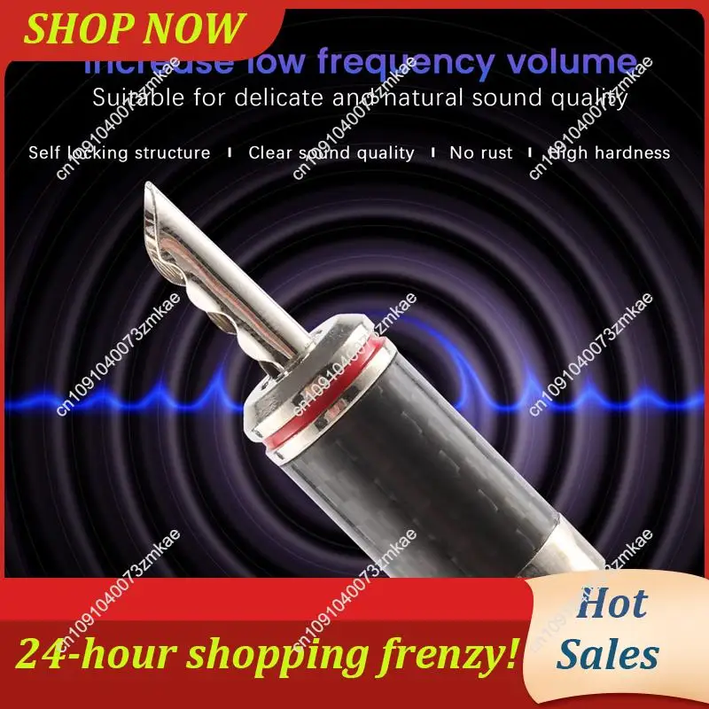 Daily Sale 8Pcs Banana Plugs Hi-End HIFI DIY Carbon Fiber Copper Plated Rhodium Electrical Audio Jack Banana Connector Plug