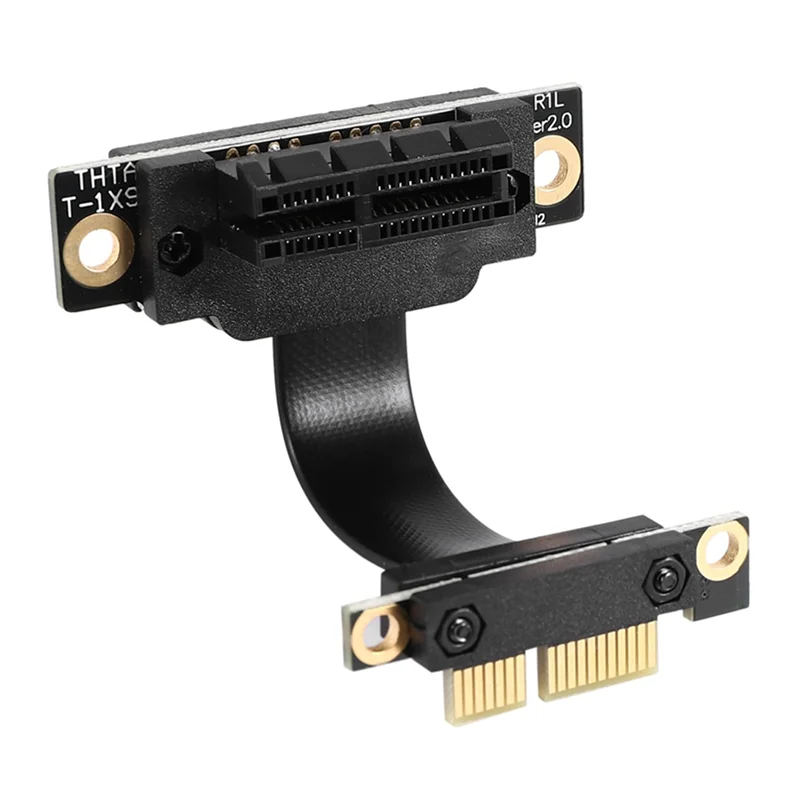 B50B-5X PCIE X1 Riser Cable Dual 90 Degree Right Angle Pcie 3.0 X1 To X1 Extension Cable 8Gbps PCI Express 1X Riser Card 5CM