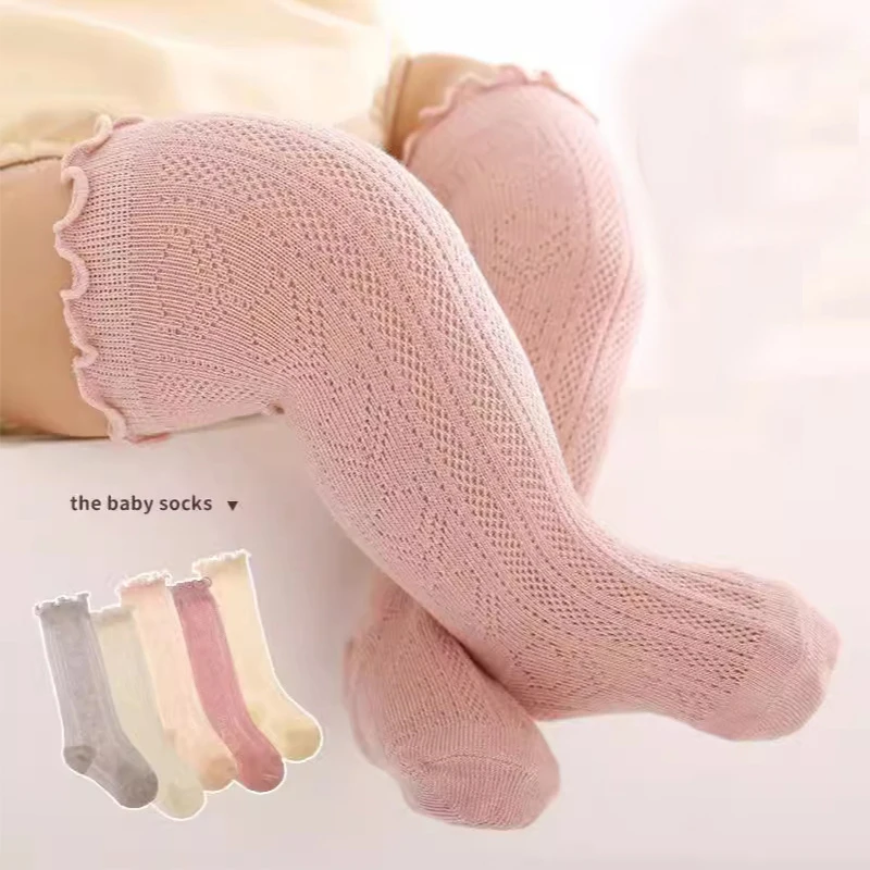 

1pcs Girl Knee High Sock Spring Summer Korean Version Baby Kids Toddlers Long Soft Cotton Socks Princess Lace Children Cute Sock