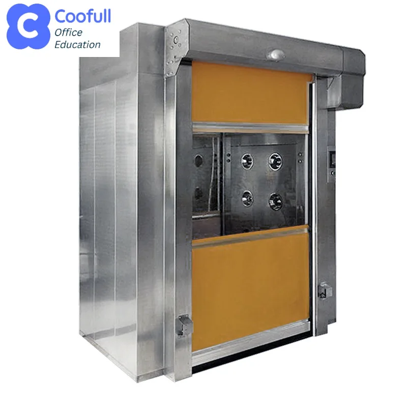 COOFULL pvc automatic fast rolling shutter door,  induction underground garage dust-free workshop decoration purification door