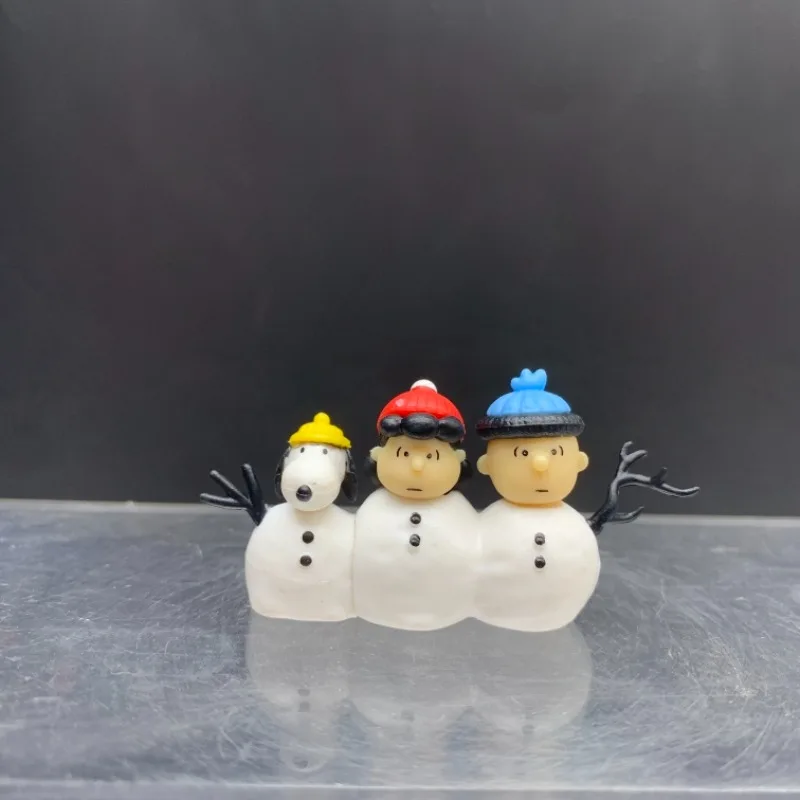 Furuta Snoppy Figure White Dog Assembly Doll Children Pretend Play Toy