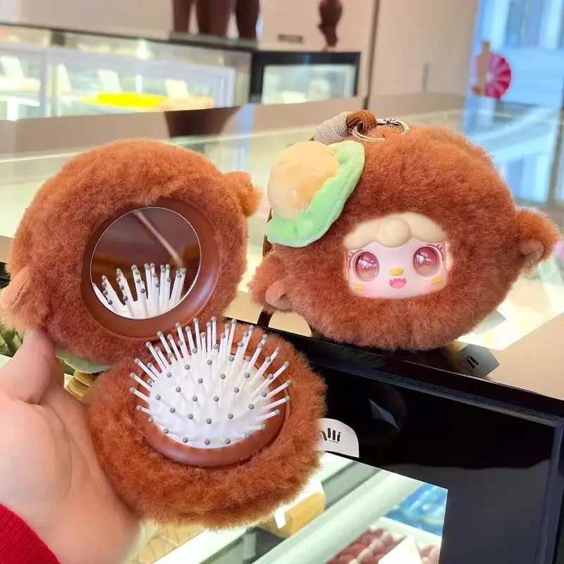 

Genuine Yooki Heat Charging Station Series Blind Box Cute Makeup Mirror Comb Doll Keychain Pendant Surprise Toy Birthday Gift